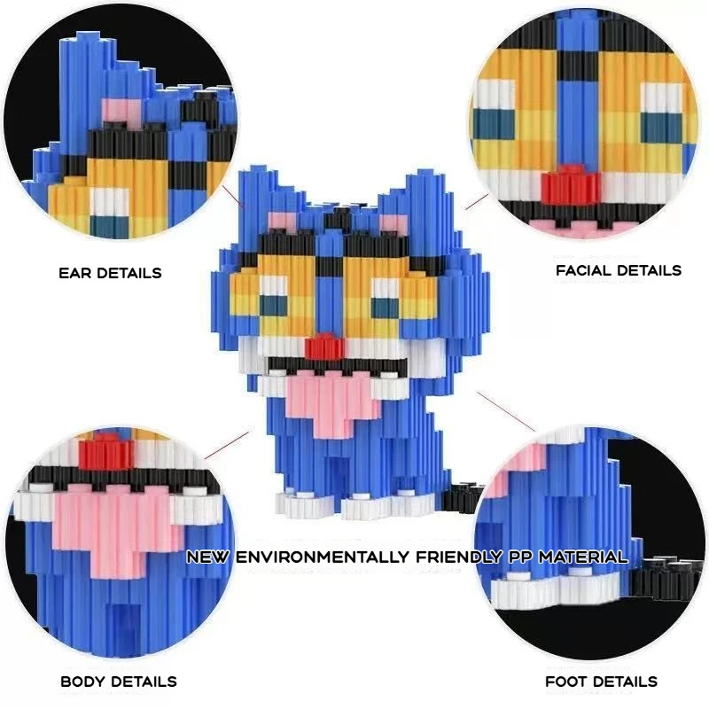 KPOP chasseurs de démons poupée de dessin animé Kawaii Mini figurine tête assemblage jouets éducatifs pour enfants bloc de construction jouet cadeau