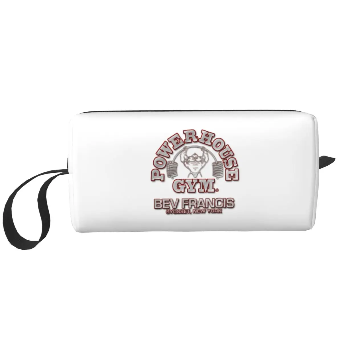 Powerhouse Gym Motivation Makeup Bag Cosmetic Organizer Toiletry Cosmetic Bag for Women Beauty Travel Pencil Case
