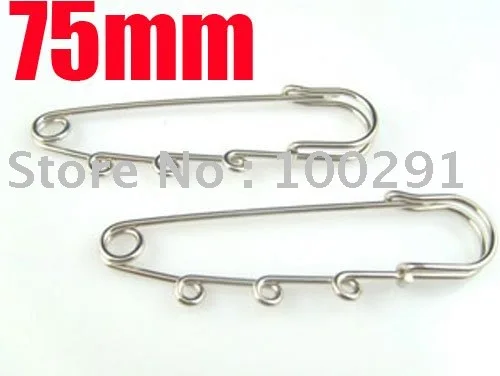 200pcs  75mm 3 hole safety sweater Pin