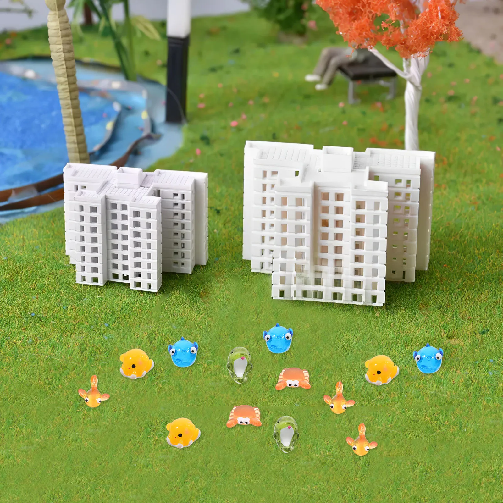 25Pcs Miniature Ocean Animal Resin Decor Adorable Sea Creature Figures for DIY Craft Aquarium Garden Landscape Photography Prop