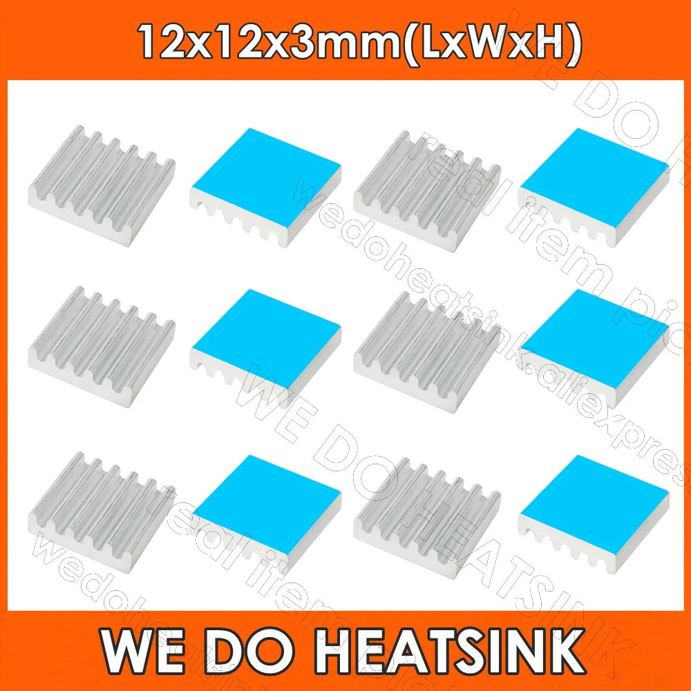 Aluminum Heatsink Radiator Cooler With pre Applied Thermal Conductive Adhesive Tape for Electronic IC Chip RAM MOS GPU