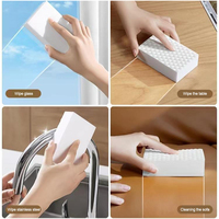 Pack of 10 Magic Cleaning Pads Multifunctional Sponge Tool Brush Reusable 2 X Plus Strength for Kitchen Bathroom Wall