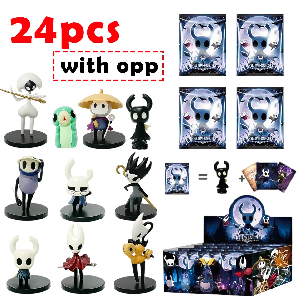 

24pcs/Set Hollow Knight blind bag Toys Anime Game Figure The Knight/Hornet Action Figurine Collectible Model Doll Kids Gift