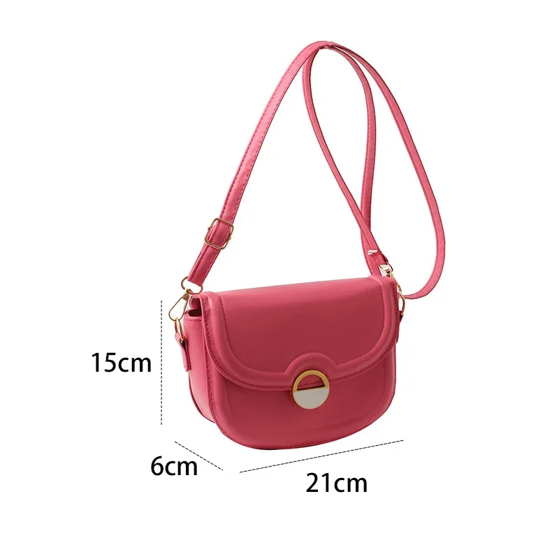 Retro Saddle Small Armpit Shoulder Bags For Women solid color Crossbody Flap Purse PU Leather Ladies Handbags Fashion square bag