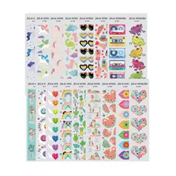 Colorful Decorative Stickers Retro Art Handbook Diary DIY Decoration PVC Stickers For Album Notebook Girl Decorative Supplies