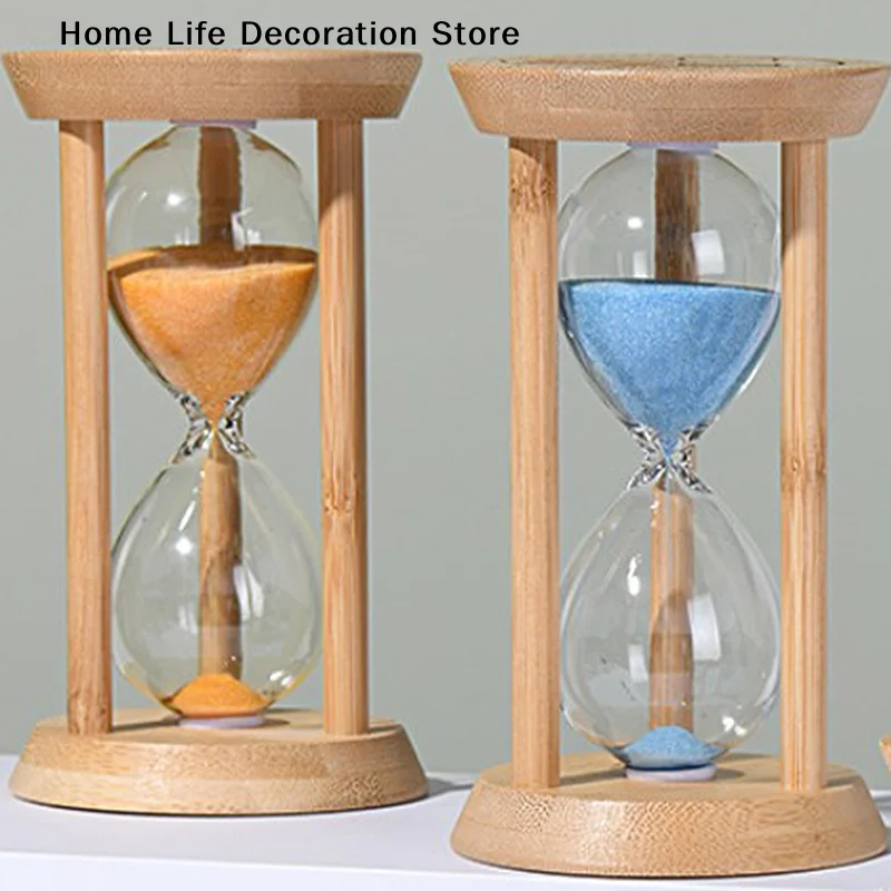 5 Minutes Wooden Hourglass Desktop Decoration Sand Clock Creative Timer Kid Game Gift Shower Timer Modern Home Furnishing 1pc