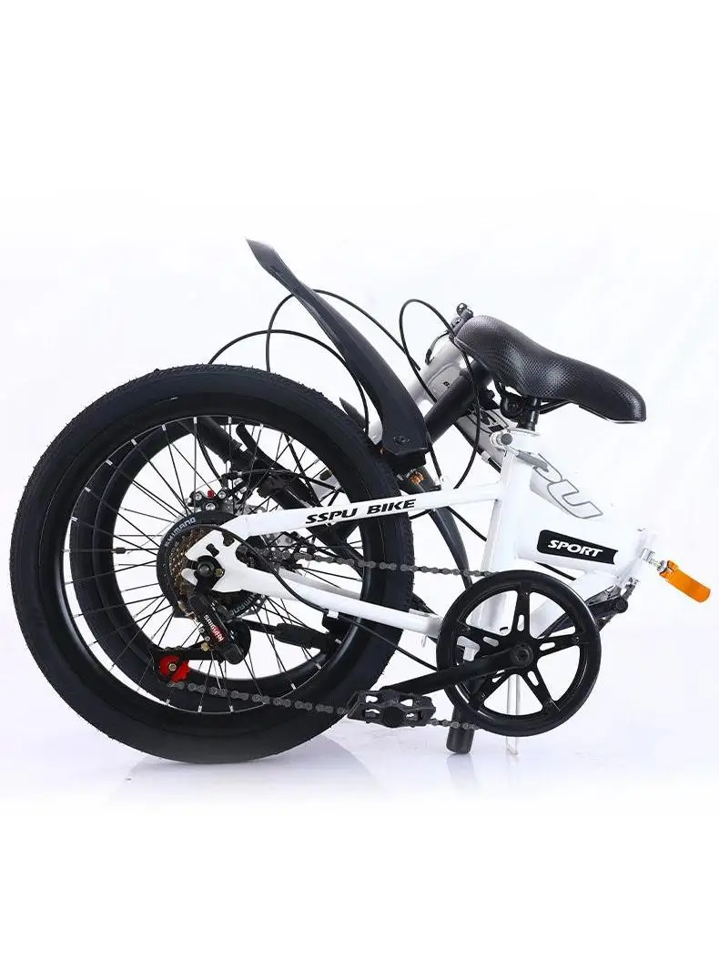 AliExpress UK Folding Bike 20 Inch 7 Speed Disc Brake Portable Light Cycling Adult Kids Students Road Bicycle Men