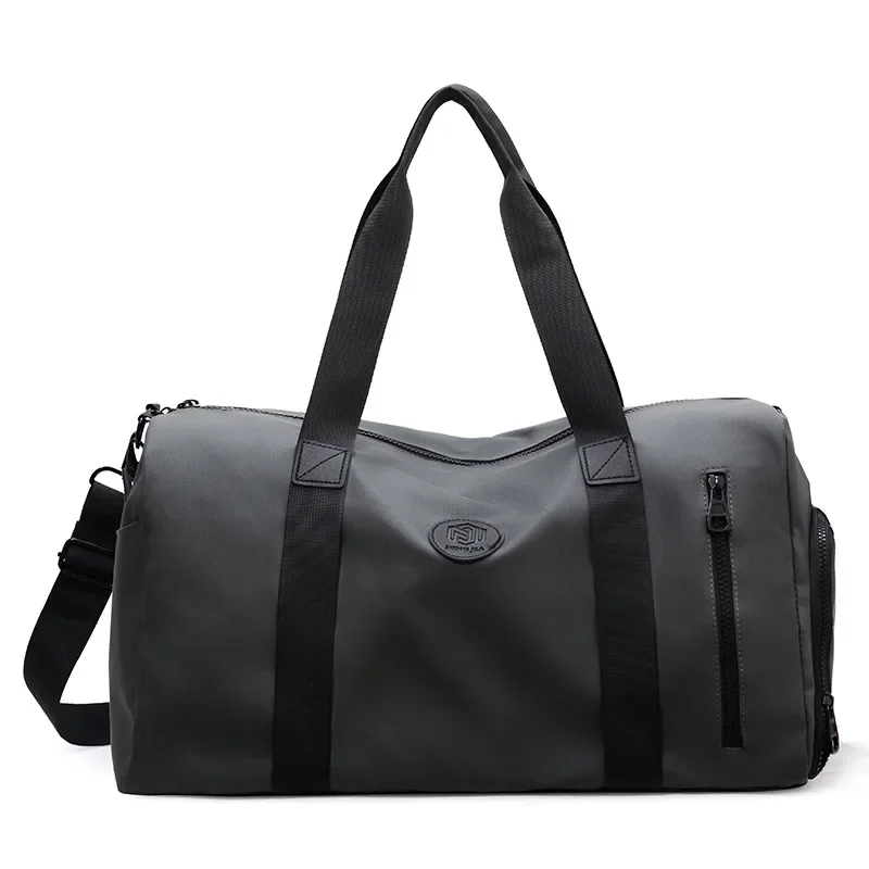 New Large bag capacity travel bag Sports premium sense travel bag Solid color simple trend large capacity trave