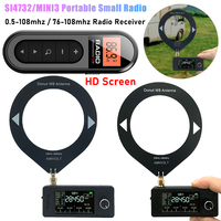 SI4732 MINI3 FM Radios 0.5-108mhz 76-108mhz Pocket Mini Radio Receiver LCD Display Stereo Music Speaker Portable Small Radio
