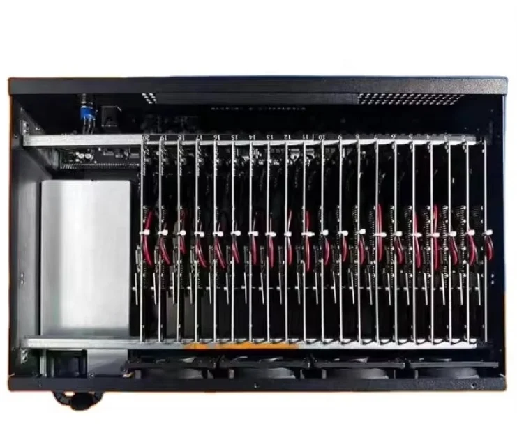 

Mobile Phone Motherboard Box PHONE FARM BOX WITH OTG Ethernet Smartphone Farming Chassis Click Farm For Sam sung S8 S8+ S10 S20