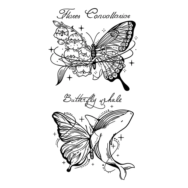 Butterfly Temporary Tattoo Sticker, Waterproof Magic Tattoo, Lasts To 15 Days Fake Tattoo, Semi Permanent Tattoo