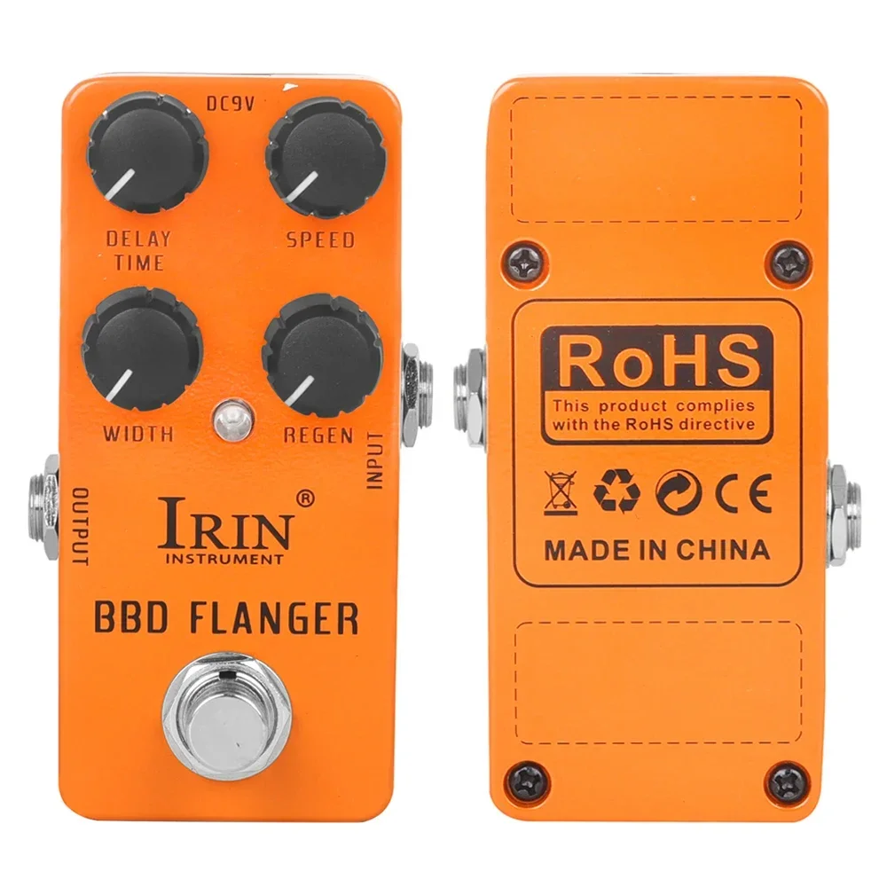 IRIN RS-08 BBD Flanger Guitar Effect Pedal Metallic Flanging Timbre Effects True Bypass Pedals Electric Guitar Parts & Accessory