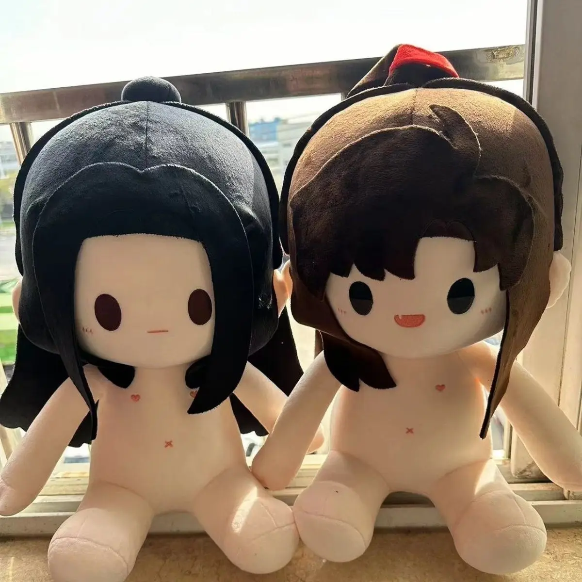 Grandmaster of Demonic Cultivation WeiWuXian LanWangJi Cosplay Cartoon Cotton Doll 40cm Furry Adorable Delicacy Maumet Anime