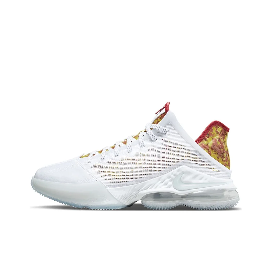 Nike Lebron 19 Basketball Shoes Men's Low Top White/Red DQ8343-100