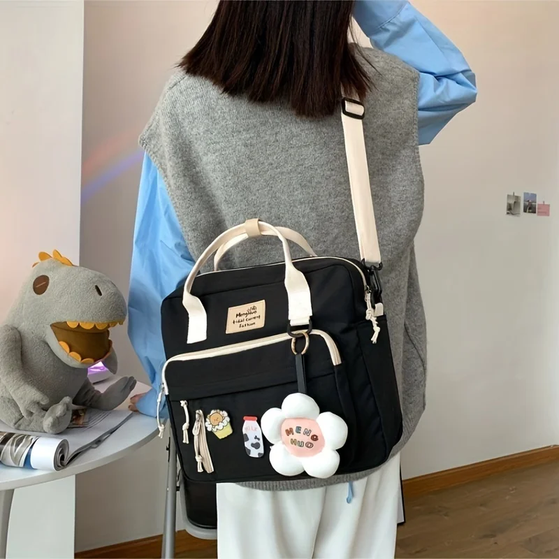 Korean Ins Campus New Casual And Cute Student Backpack, Multifunctional Crossbody Shoulder Bag