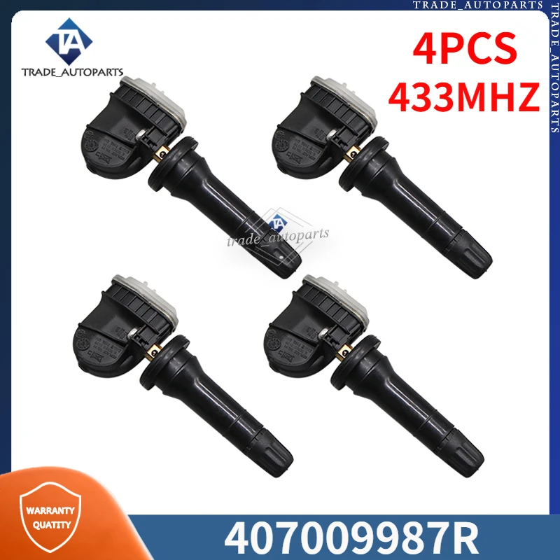 

407009987R 40700-9987R Tire Pressure Monitoring System Sensor 4PCS For Renault Captur Twingo Dacia Sandero Lada Xray TPMS 433MHZ