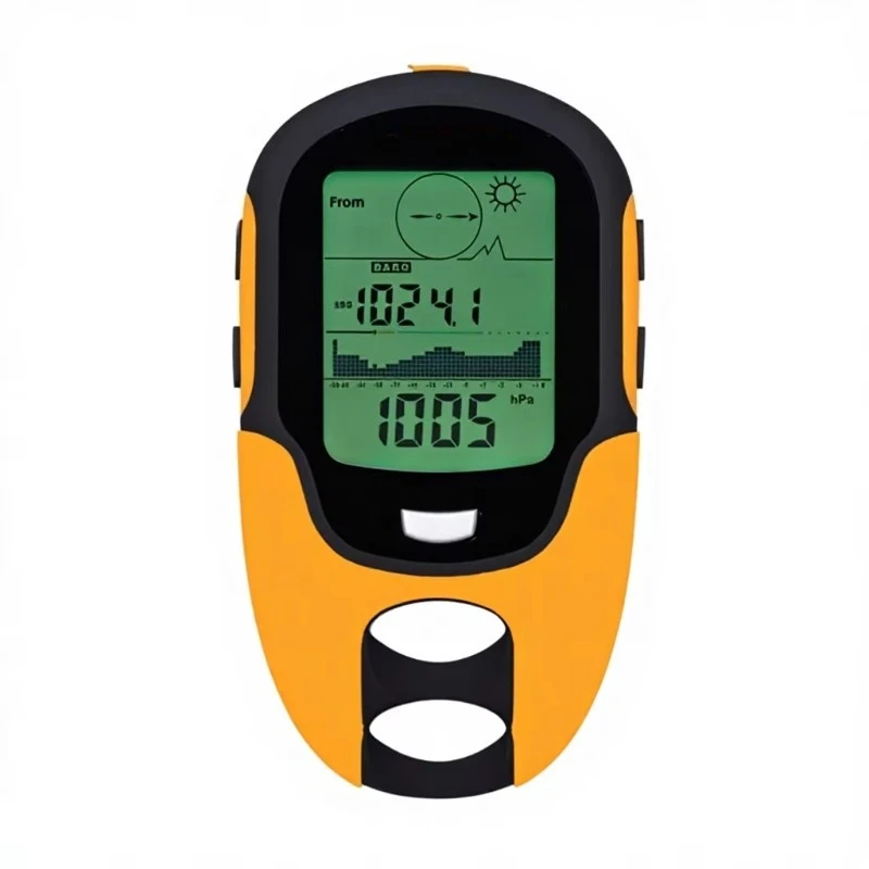 Mountaineering Compass FR500 Altitude Meter, Outdoor Fishing Camping Barometer, Thermohygrometer, Watch Type