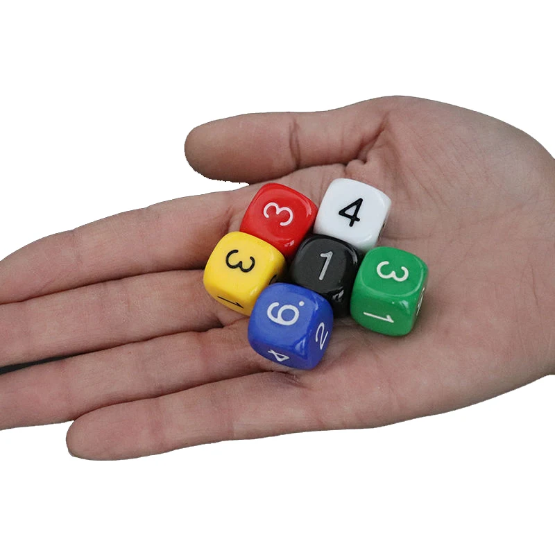 30PCS 16MM Game Dice Numbered 1-6 Math Manipulative Cubes Learning Activities Montessori Materials Educational