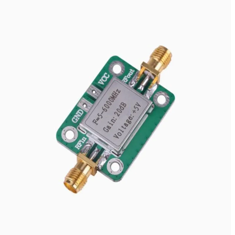 1pcs 5-6000MHz Power Amplifier 5-6000MHz Gain 20dB Broadband RF VHF UHF Power Amplifier Module Broadband Power Amplifier