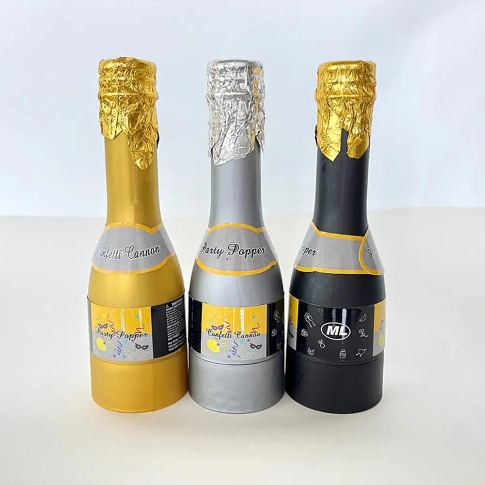 Great Durable Confetti Popper Festival Ambience Simple Operation Creative Champagne Bottle-Shaped Confetti Sprinkler