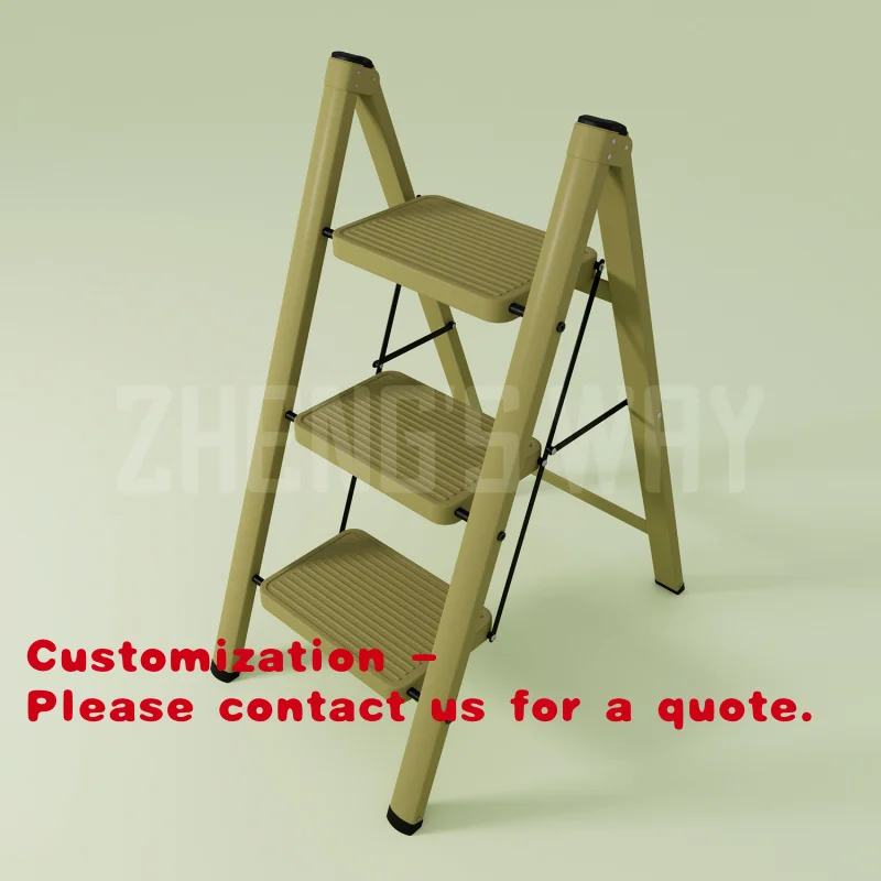 

Customize.Portable Small Folding Mobile Household Step Ladder Customized with Steel Frame Anti-Slip Design Modern Style