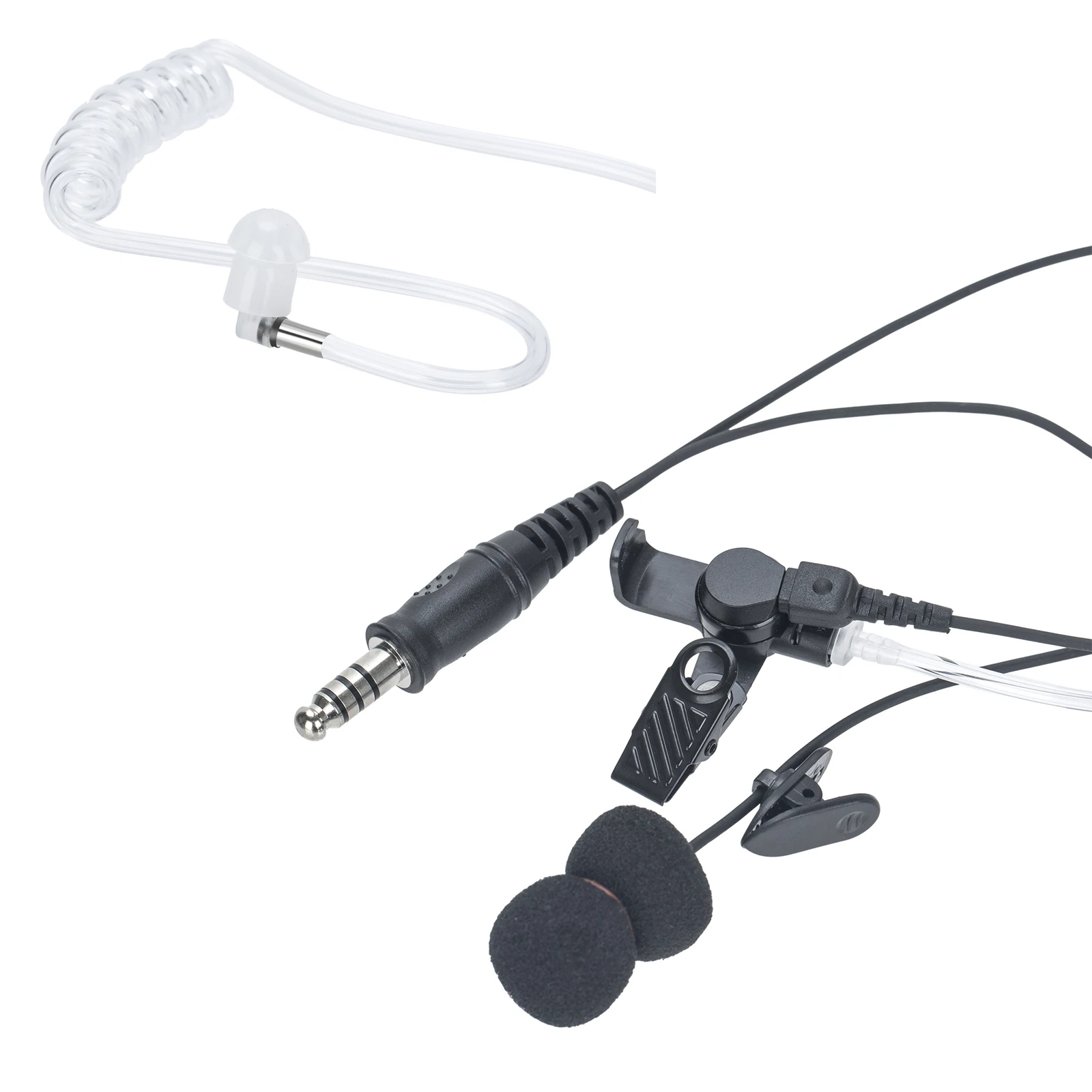 U94X PTT Air Tube Microphone for Motorola GP3188, CT450, Kirisun S780U, HYT TC-505 - Compact, Easy Install