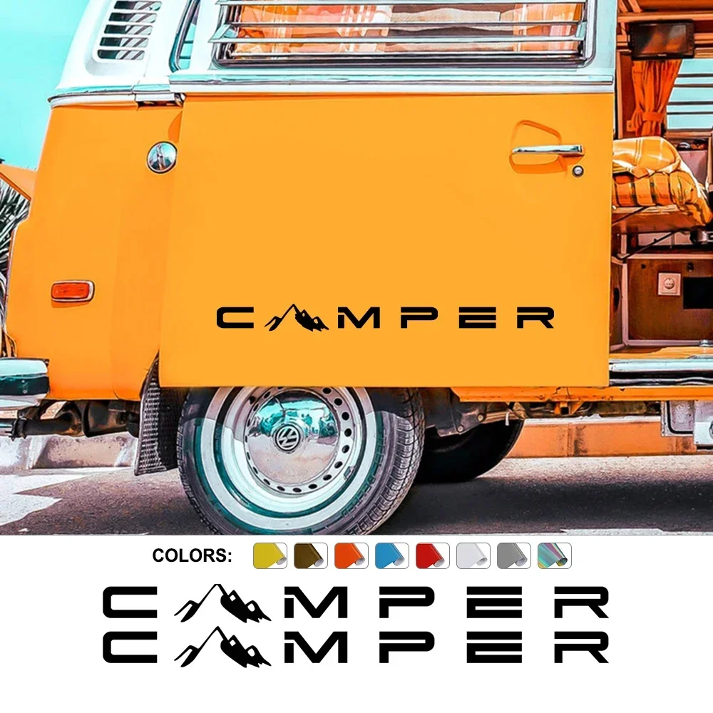 Camper Mountain Car Sticker Decal 4x4 Offroad for Van Caravan Truck Taxi Camping Rv Cargo Motorhome Vinyl Decor Auto Accessories view 2