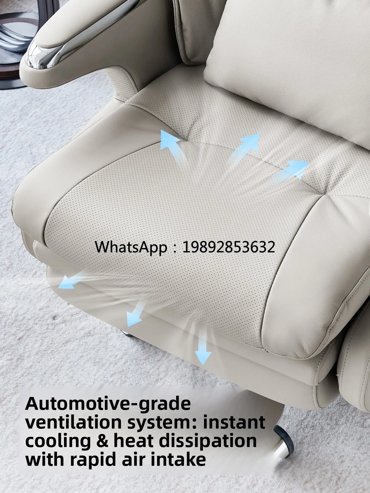 

Shoulder and neck rolling electric leather boss chair president office computer chair household ventilation heating waist