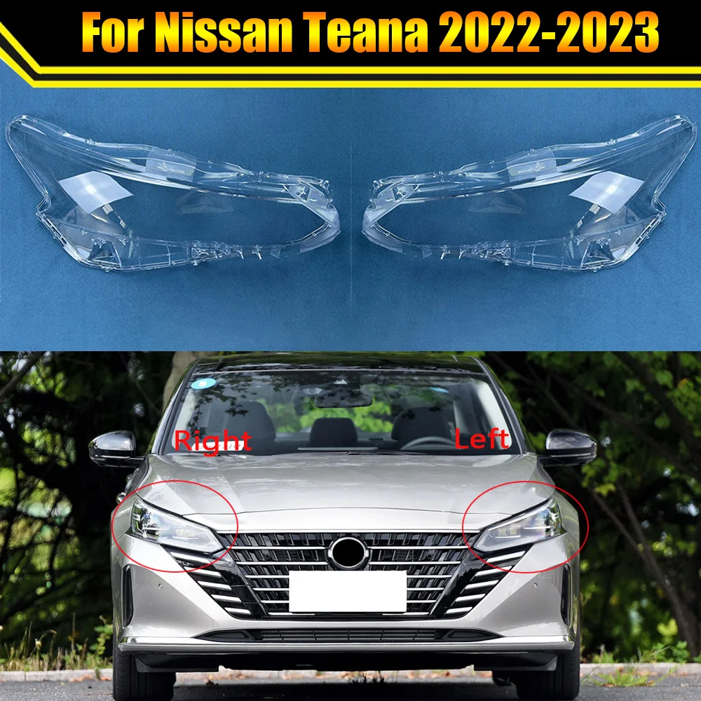 

For Nissan Teana 2022 2023 Transparent Lampshade Front Headlight Shell Headlamp Cover Lens Plexiglass Auto Replacement Parts