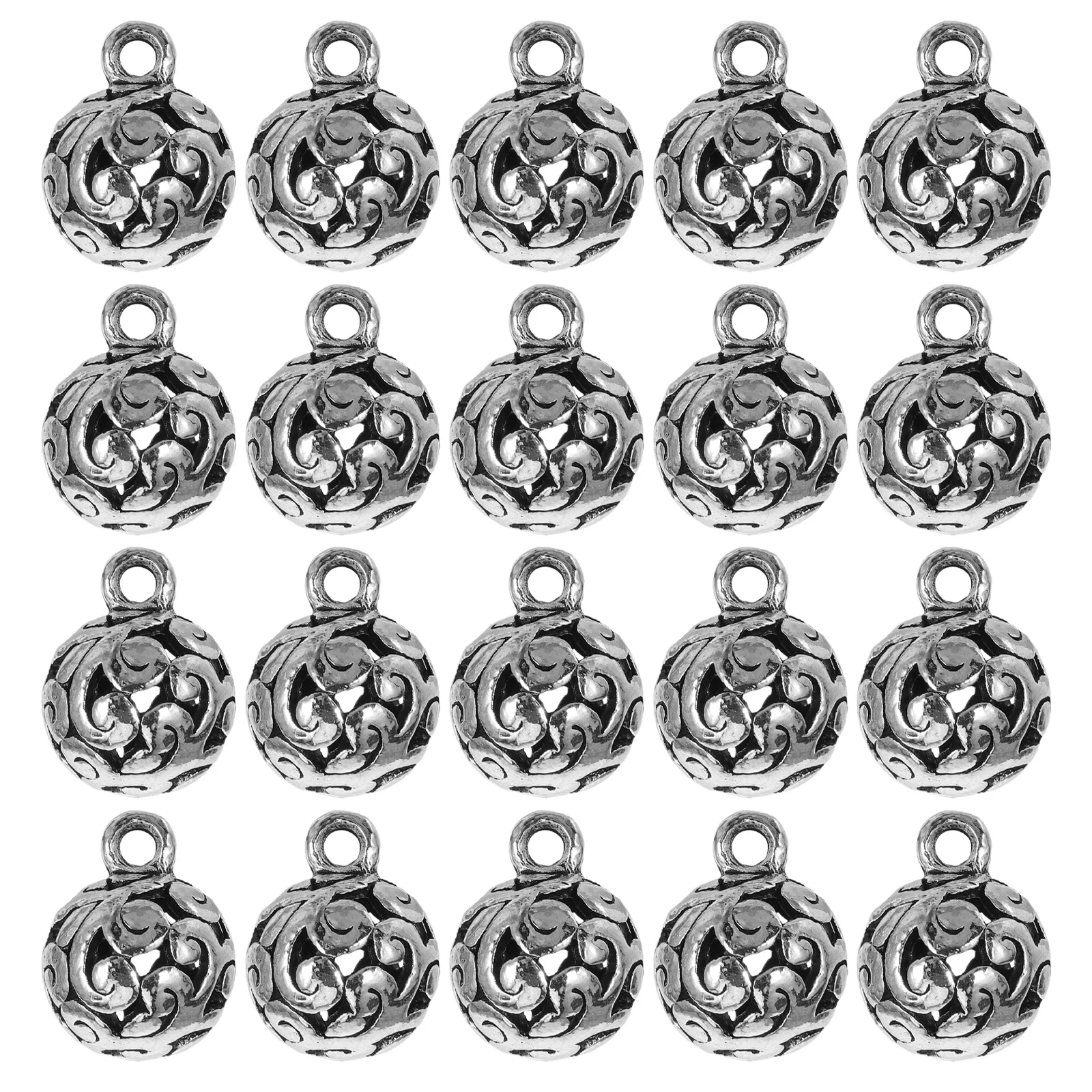 

20Pcs Hollow Ball Alloy Charms Pendants for Jewelry Making DIY Bracelet Necklace Craft Accessories Alloy Charms Vintage