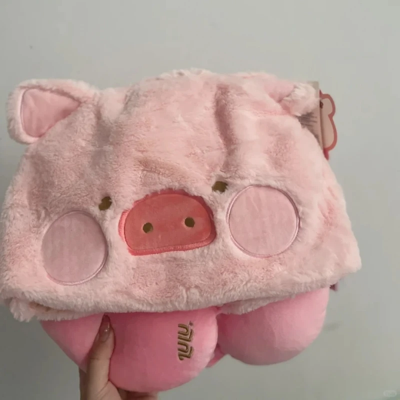 لولو الخنزير الكرتون مقنعين U على شكل وسادة السفر الرقبة وسادة المحمولة سيارة وطائرة رئيس وسادة لينة مكتب وسادة الهدايا #5