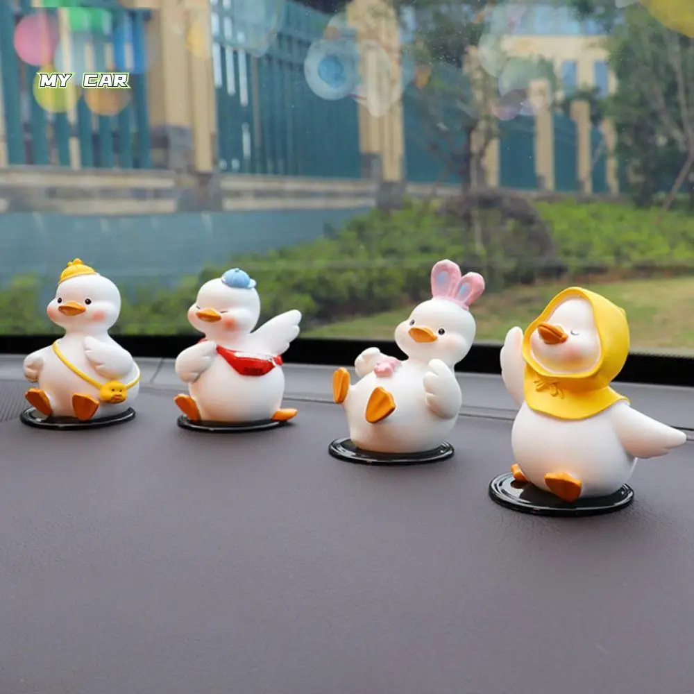 

New Resin Yellow Duck Ornament Creative Crafts Mini Duck Car Decoration Cute Cartoon Lovely Car Interior Supplies Men Women