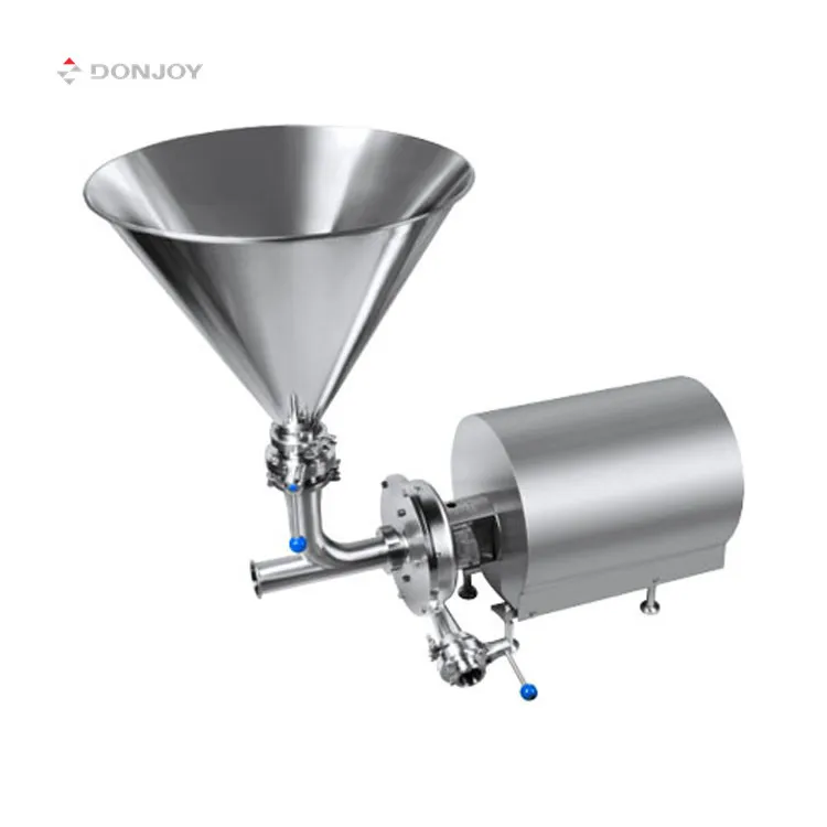 DONJOY Factory  Food Grade High Shear Inline Mixer Pump Liquid Transfer Single Stage  Emulsifier Homogenizing Pump With Hopper