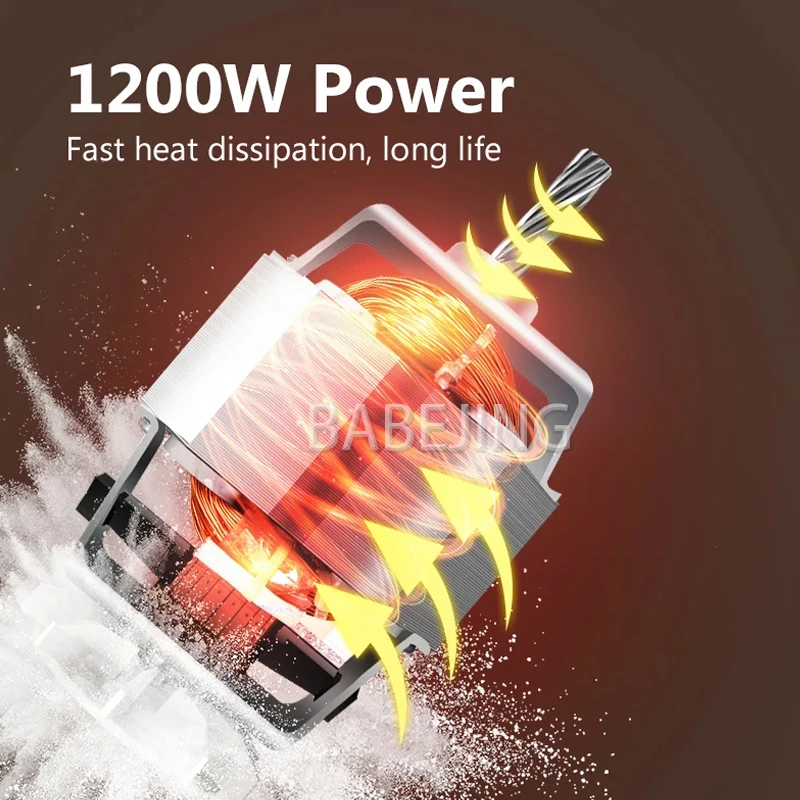 BABEJING New Hot Selling 1200w Kitchen Mixer, Electric Stainless Steel Filling Mixer, Kneading Machine