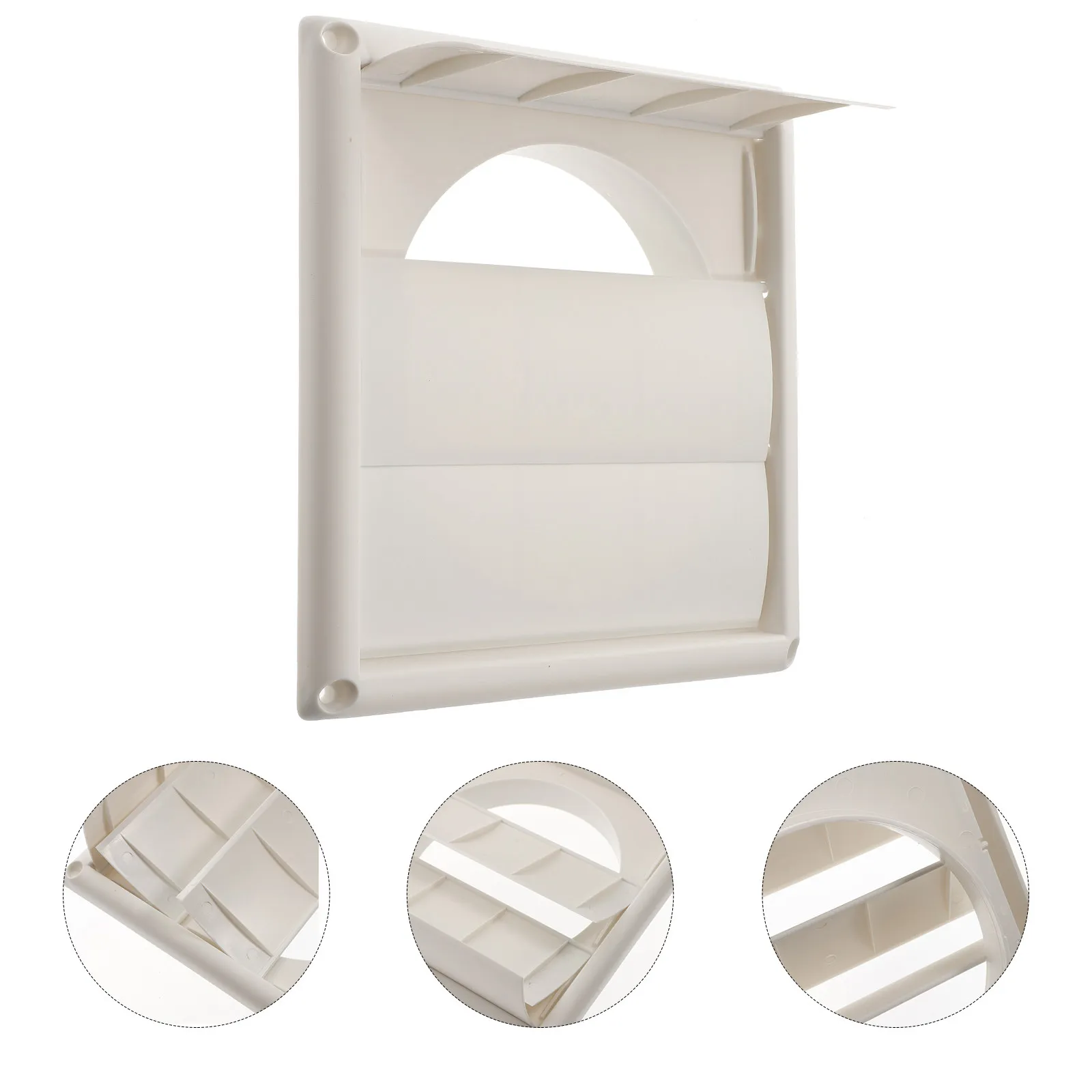 Air Conditioner Return Grille Vent Cover for Dryer Hvac Systems Air Vent Filter with 3 Movable Leaves Rain Snow Wind Protection