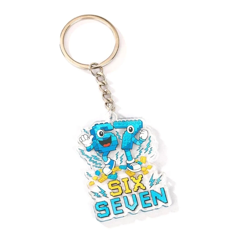 Funny Memes Graphics Keychain Acrylic Materials Lightweight Portable For Key Bag