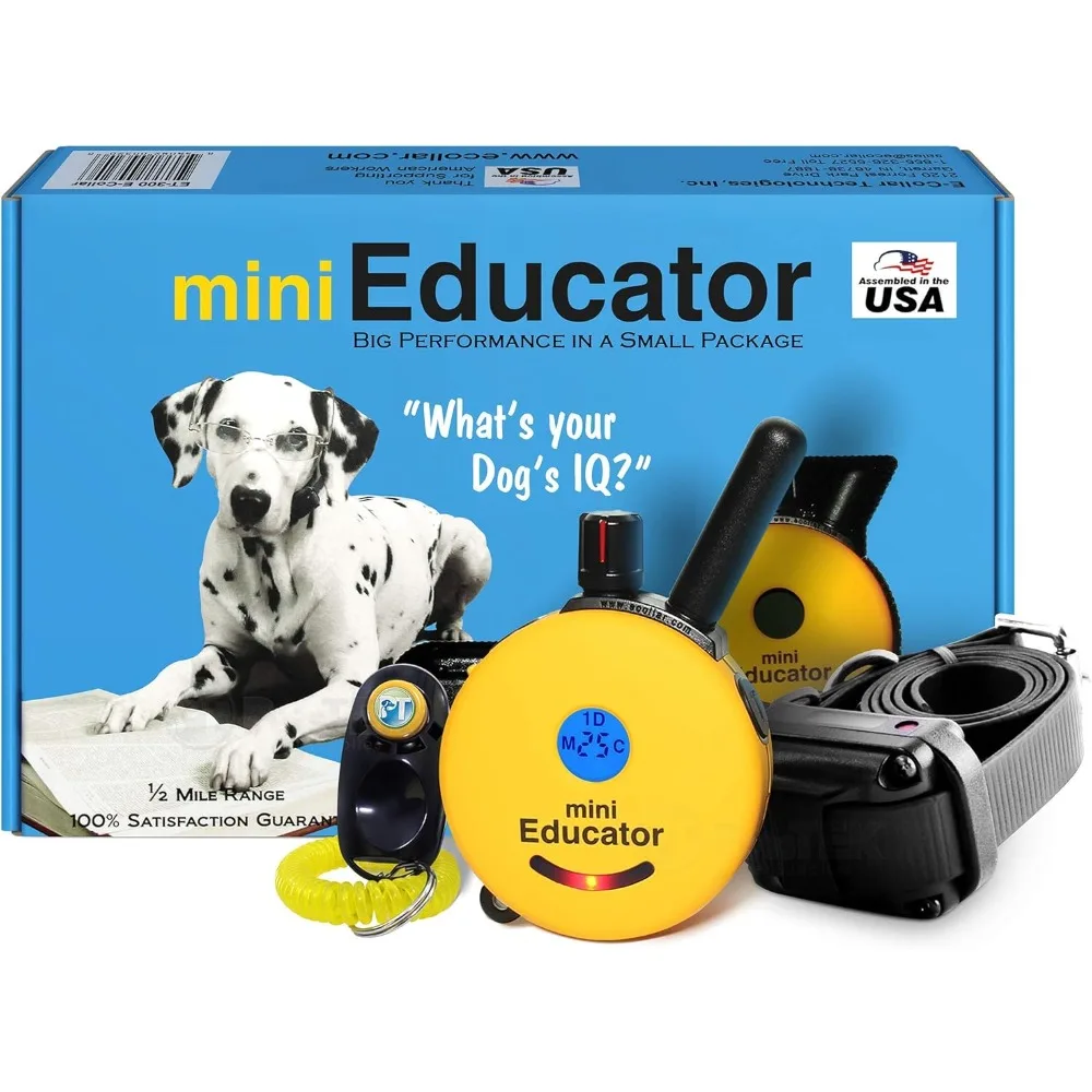 

E-Collar - ET-300-1/2 Mile Remote Waterproof Trainer Mini Remote Training Collar - 100 Training Levels Plus Vibration