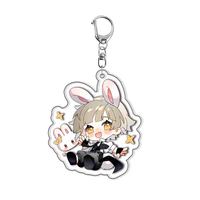Bungo Stray Dogs Cute Anime Keychain For Nakahara Chuya Nakajima Atsushi Ryunosuke Akutagawa Dazai Osamu Edogawa Rampo