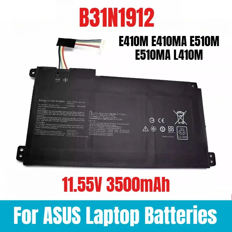 

11.55V 3500mAh B31N1912 for ASUS E410M E410MA E510M E510MA L410M Laptop Batteries