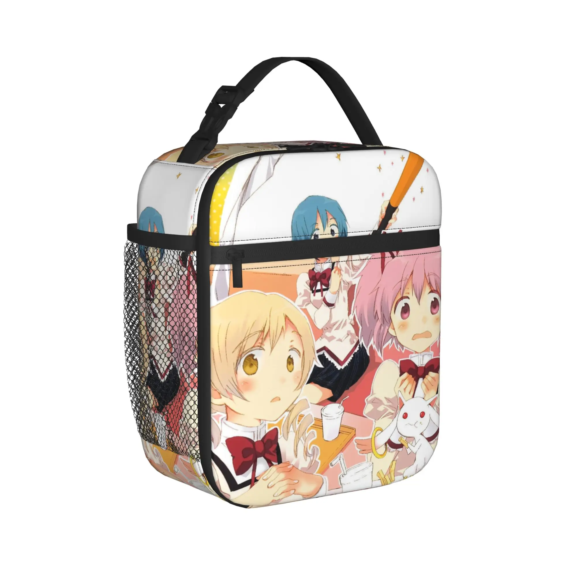 Puella Magi Madoka Magica Anime Thermal Insulated Lunch Bags  Portable Bento Box Thermal Cooler Food Box