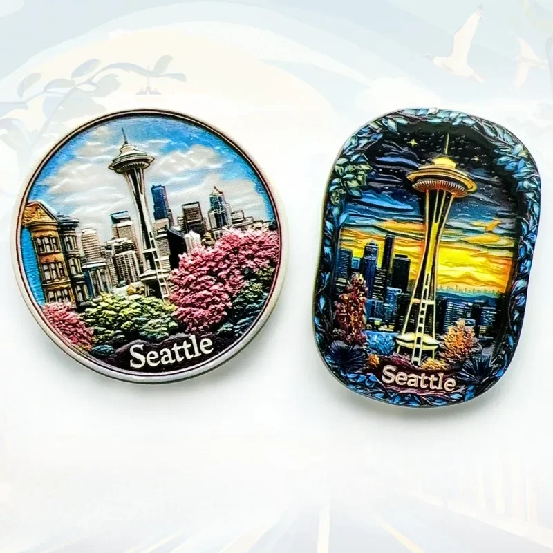 America Souvenirs Seattle Fridge Magnets United States Space Needle Fridge Stickers Home Decor Wedding Gifts