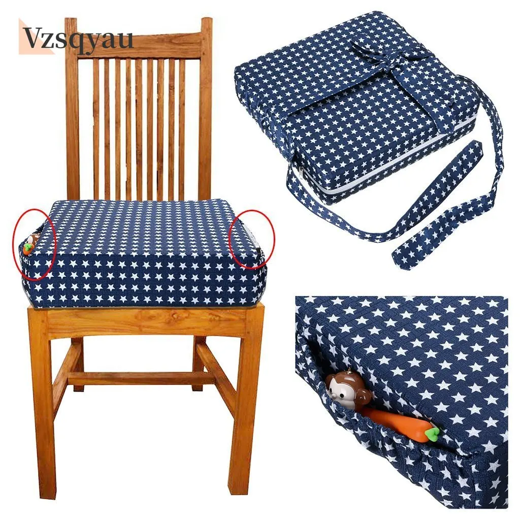 

Adjustable Straps Eco Friendly Children Dining Cushion Kids Chair Pad Booster Seat Durable Comfortable Safe Sitting For Kids New