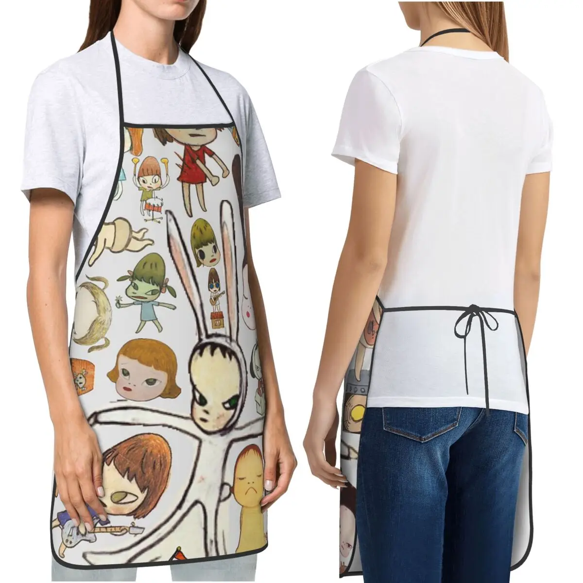 Yoshitomo Nara tablier Chef cuisine cuisson Tablier bavoir imperméable cuisine nettoyage tablier pour femmes hommes peinture