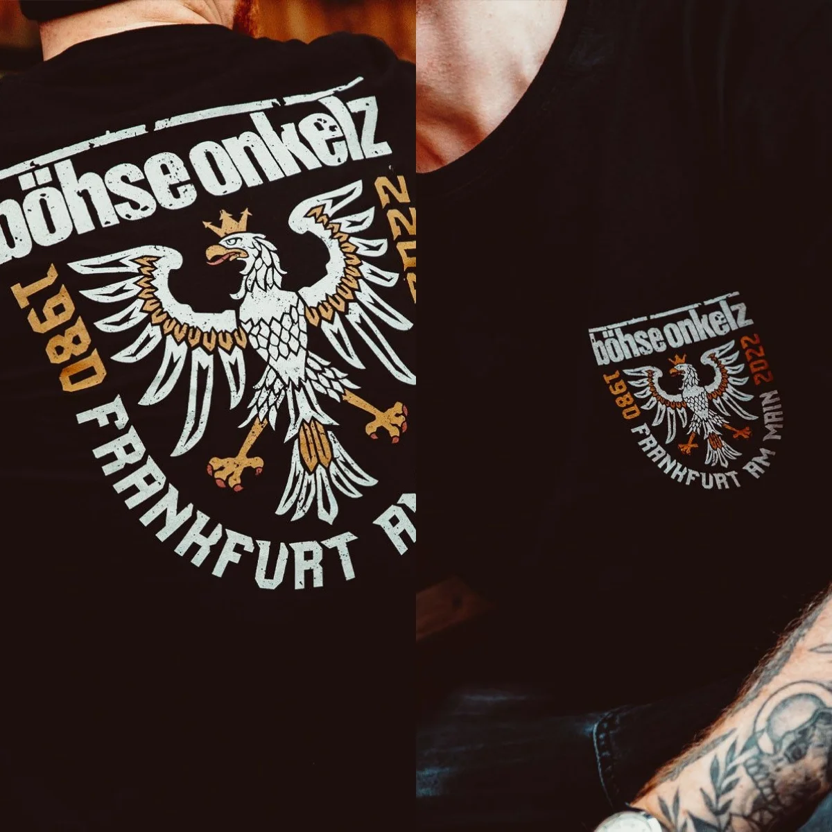 Frankfurter Adler Böhse Onkelz Band T-Shirt Baumwolle Grafik-Shirt Herren Damen Sommer Streetwear