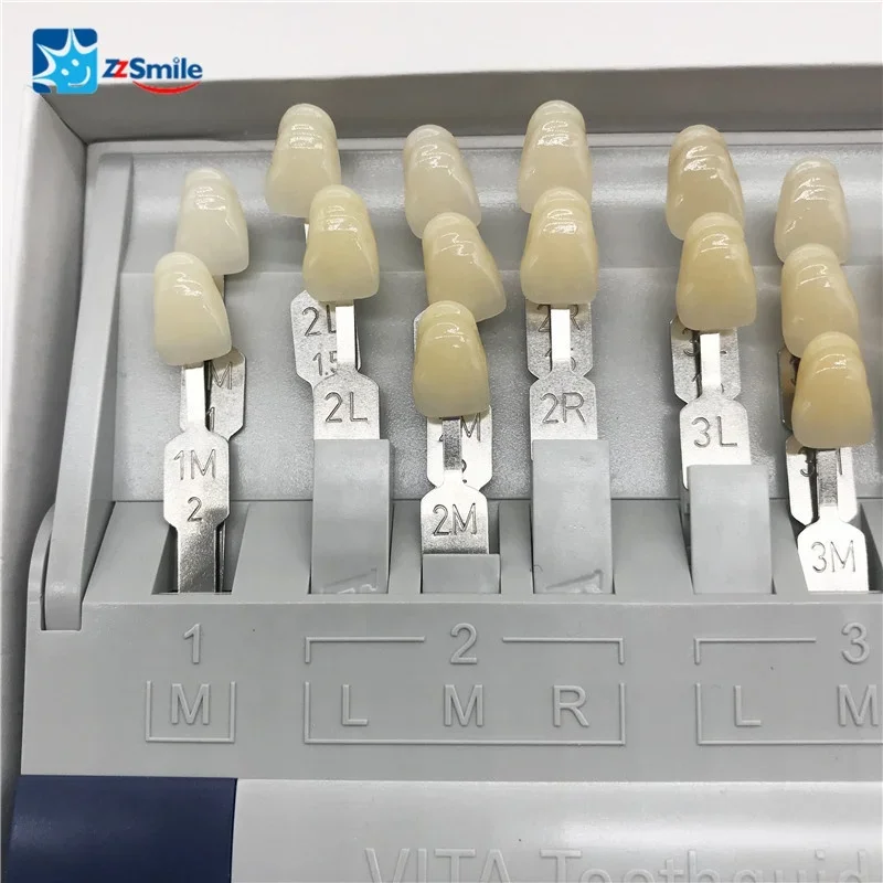 Gigi palsu panduan warna gigi 3D-MASTER dengan panduan warna diputihkan/bagan warna gigi 29 warna resin veneer tambalan keramik