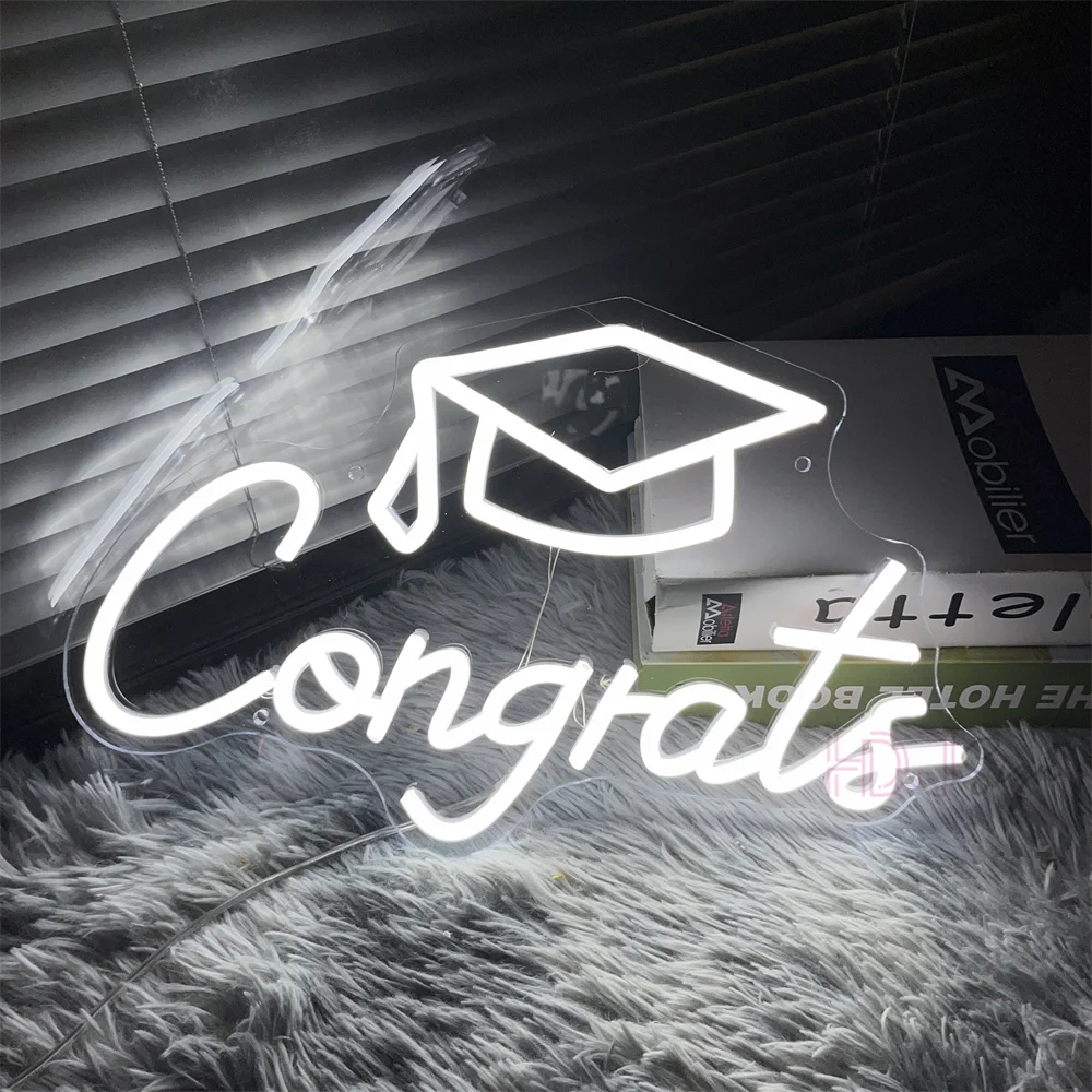 Congrats Graduation Neon Led Sign Ceremony Party Wall Room Decor Neon Light USB Congratulations Bar Club Pub Neon Lamps