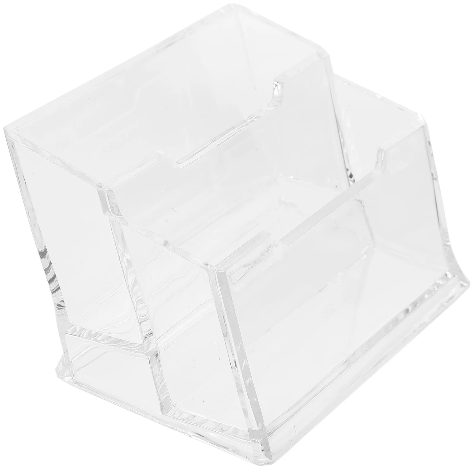 

Business Transparent Desk Organizer Vertical Plastic Storage Box For Office Table Display Stand Name Card Holder Case