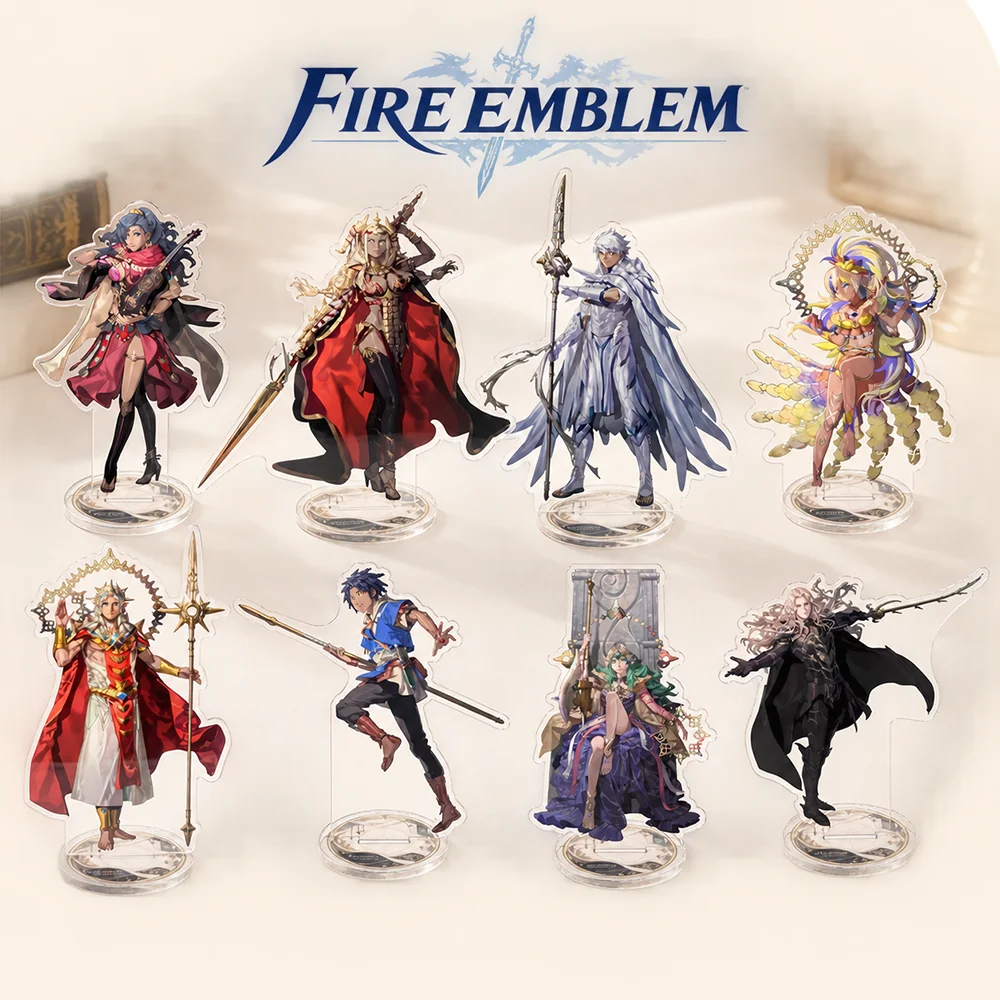 Fire Emblem 15cm Hero Characters with Weapons Acrylic Stand Keychain Game Desktop Decor Fans Collectible Gift