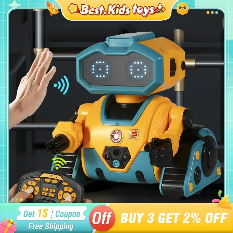 Robot de geste télécommandé 2.4G, lumières tactiles à Induction intelligente, danse, chant, musique, Interaction multifonctionnelle, jouets pour enfants