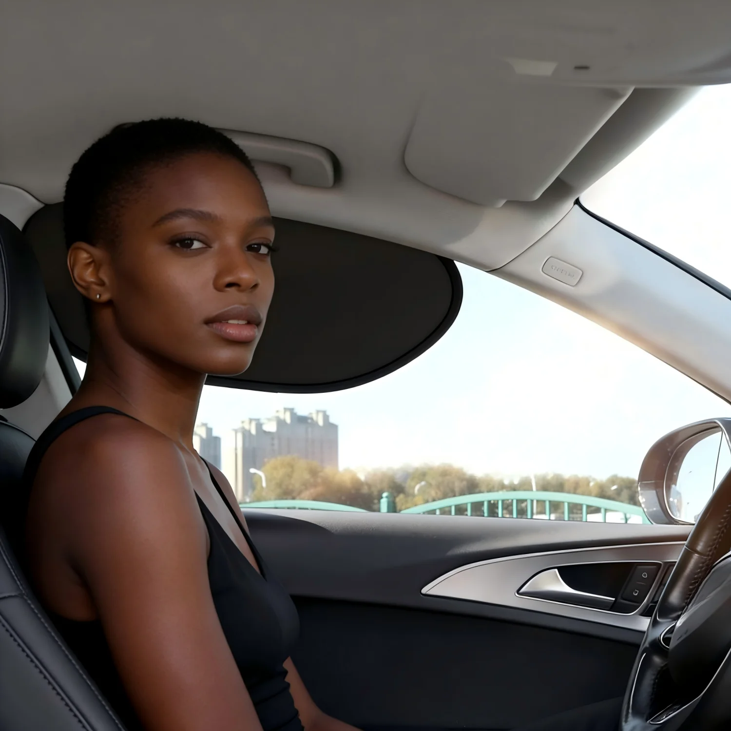 

Summer sunshade for the driver's seat, heat-blocking and cooling, sunshade for the driver's seat, anti-static laminated sunshade